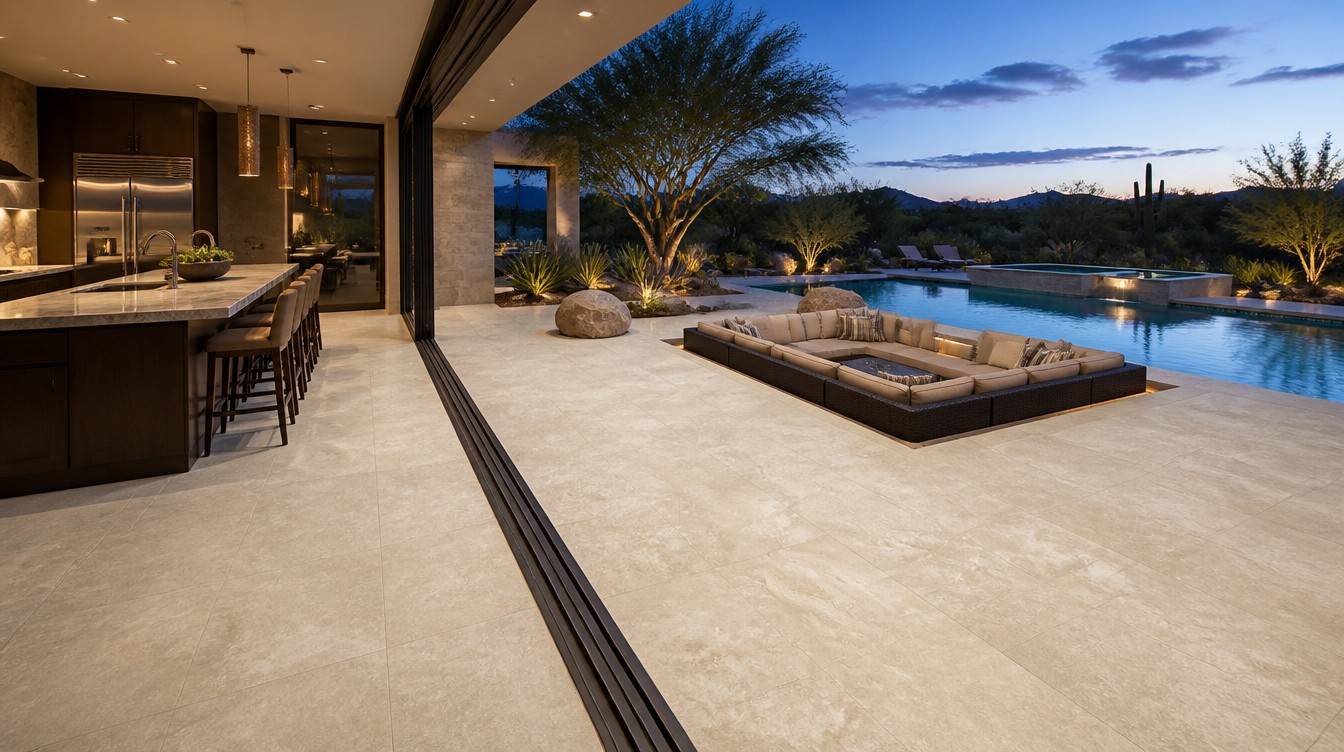 Trail Cross Cut Beige installed project hero image