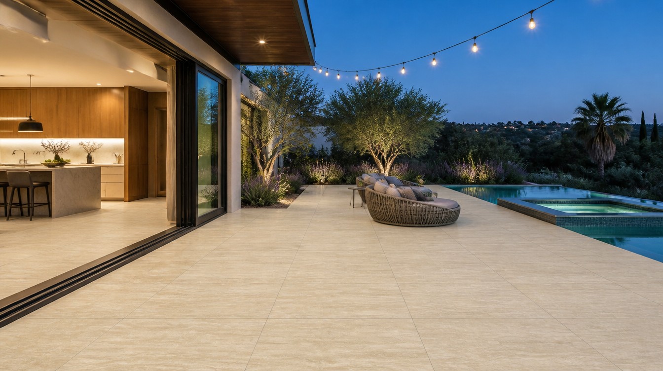 Trail Vein Cut Beige installed project hero image