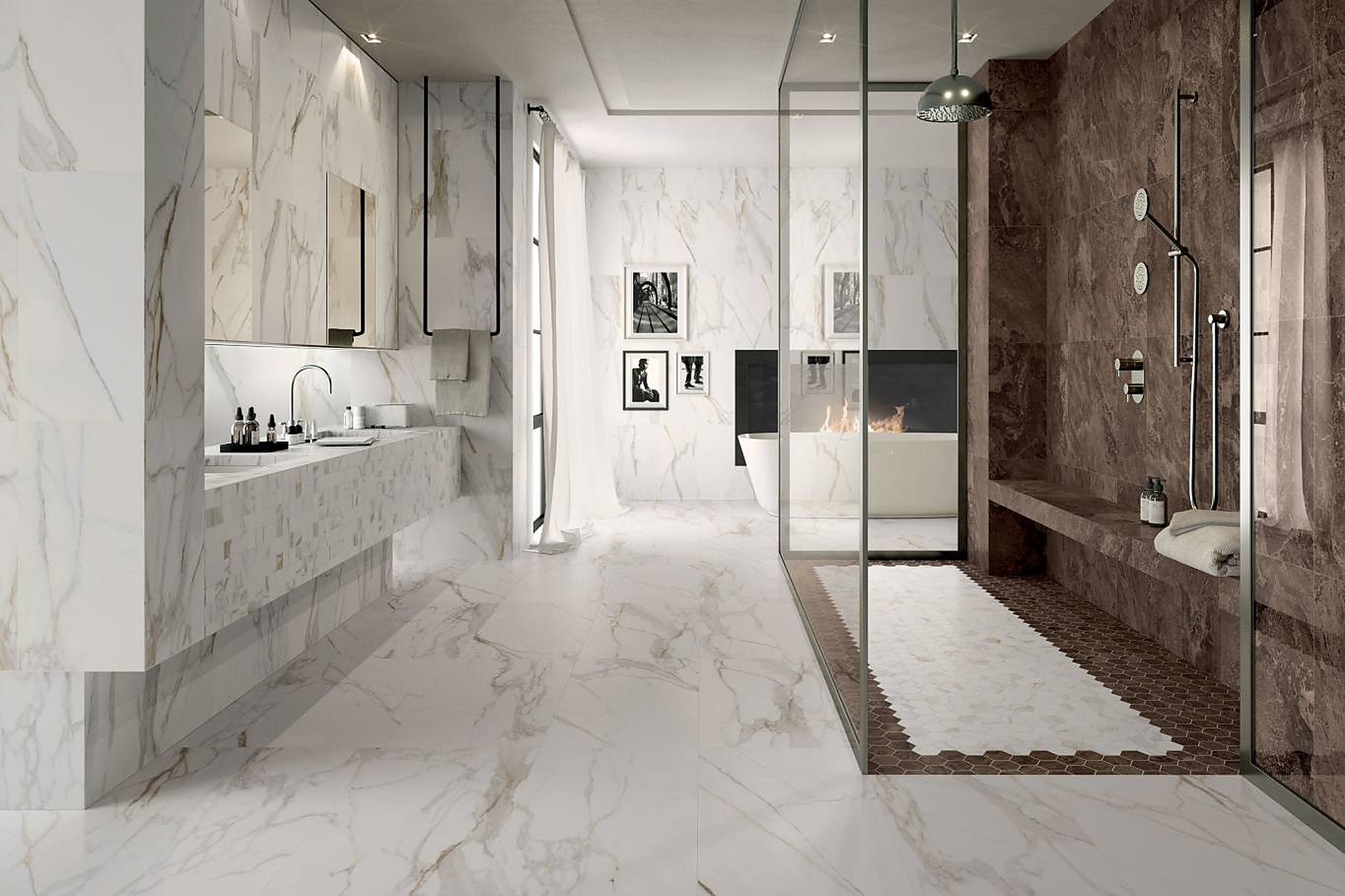 Charme Calacatta Gold installed project application.