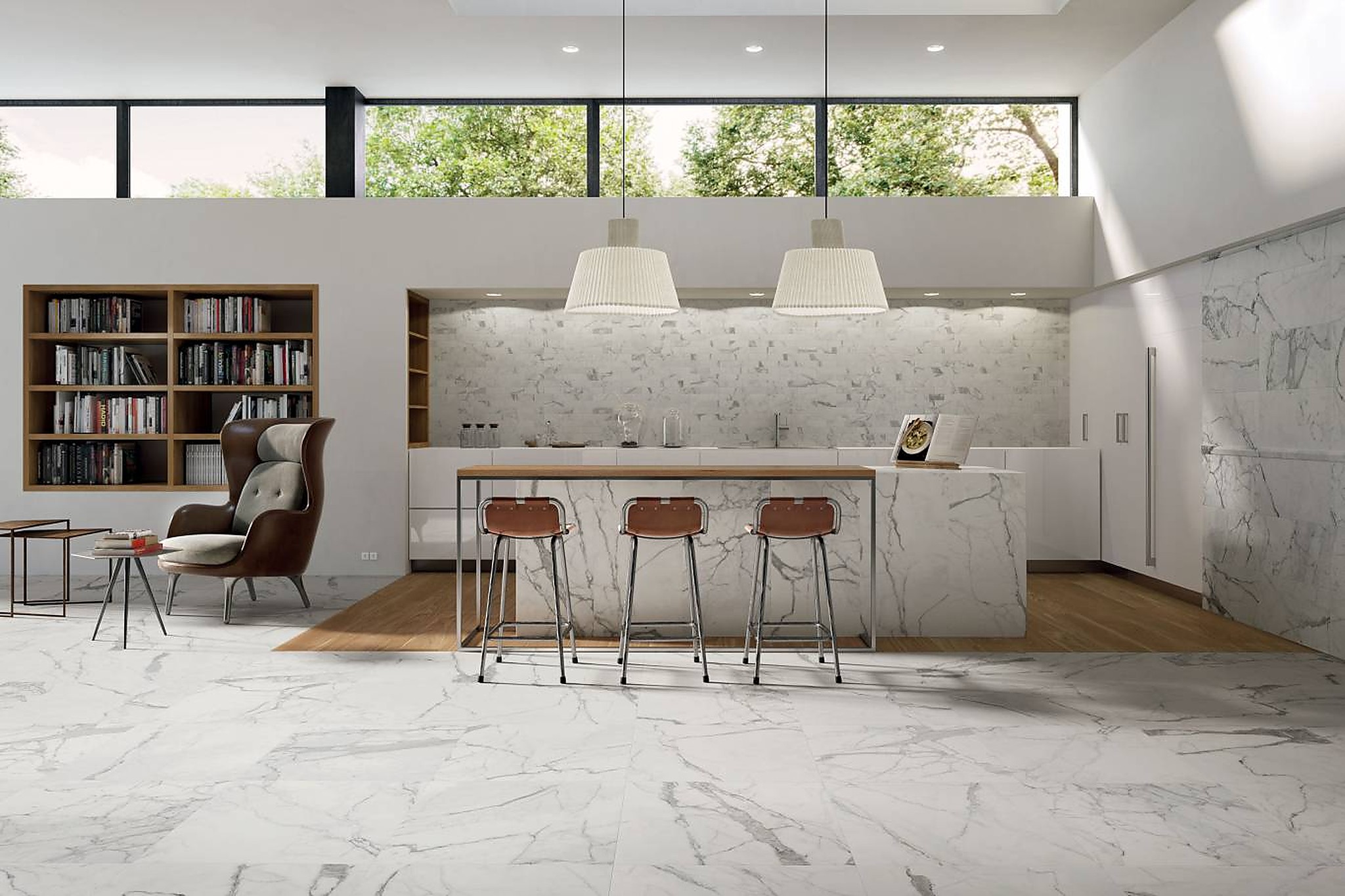 Charme Veined Statuario installed project hero image