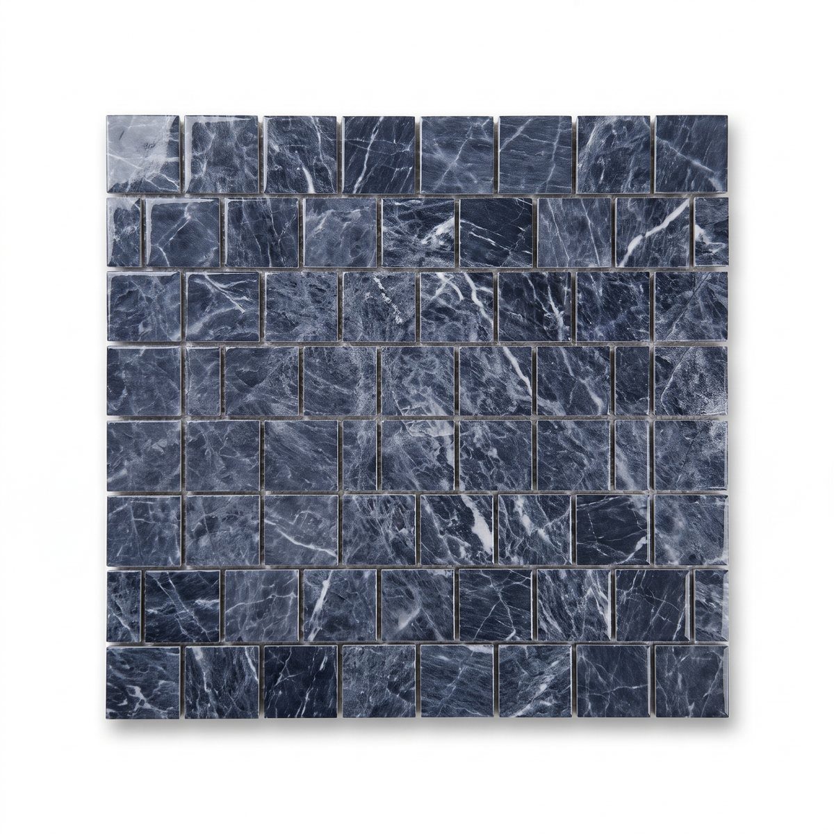 Roccia Cobalt Glossy 6x24 product board / texture detail